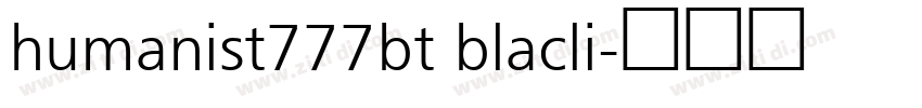 humanist777bt blacli字体转换